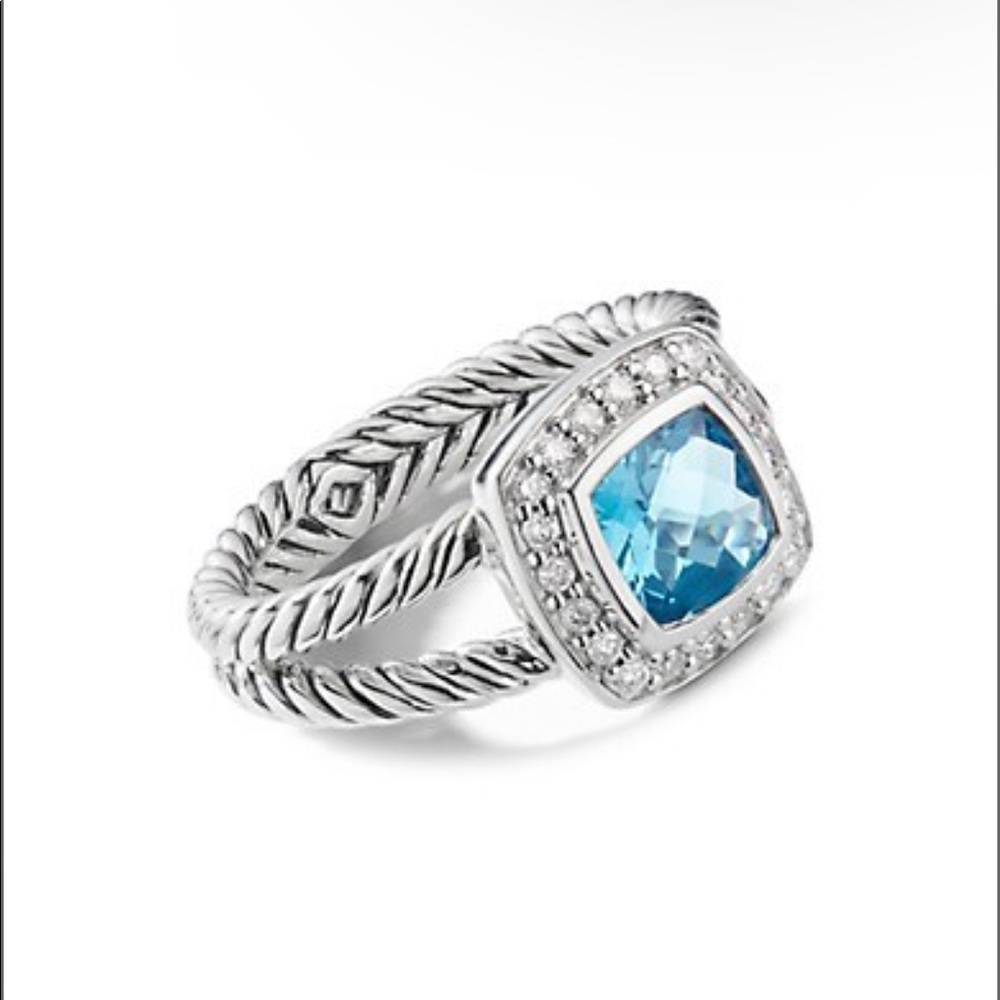 Albion Petite Ring with Gemstone & Diamonds - Picture 1 of 1